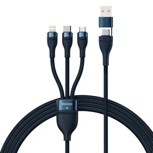 Baseus Two-for-Three Charging Cable - Blue - Original in Bangladesh