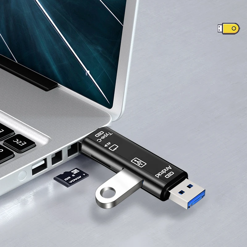 Multifunction OTG Card Reader- Type-C/USB /Micro USB/micro SD Memory Card Reader - 11