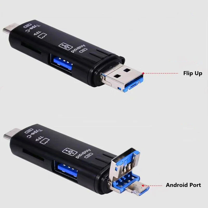 Multifunction OTG Card Reader- Type-C/USB /Micro USB/micro SD Memory Card Reader - 3