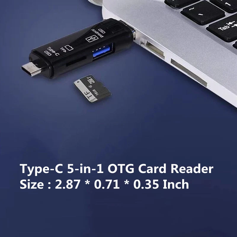 Multifunction OTG Card Reader- Type-C/USB /Micro USB/micro SD Memory Card Reader - 4