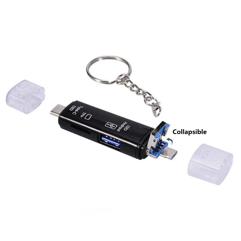 Multifunction OTG Card Reader- Type-C/USB /Micro USB/micro SD Memory Card Reader - 7