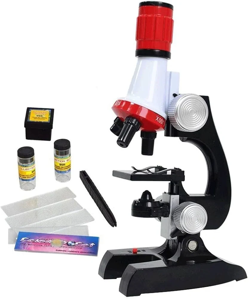 Kids LED Microscope Kit Black Red - Original in Bangladesh