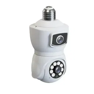 V380 E9 Dual Lens Bulb Camera White - Original in Bangladesh