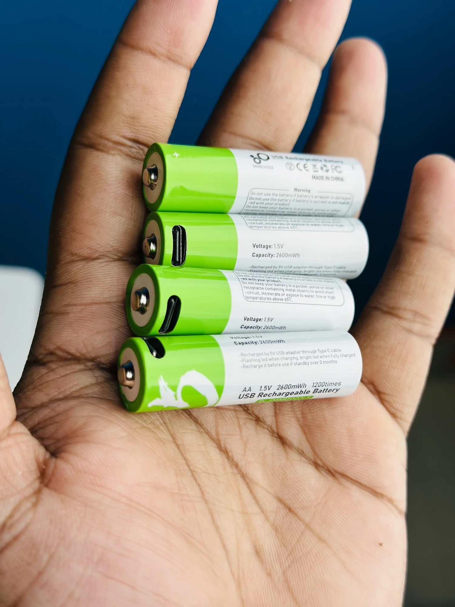 SmarToools RB40 AA USB-C Battery — 4 Pack - 40
