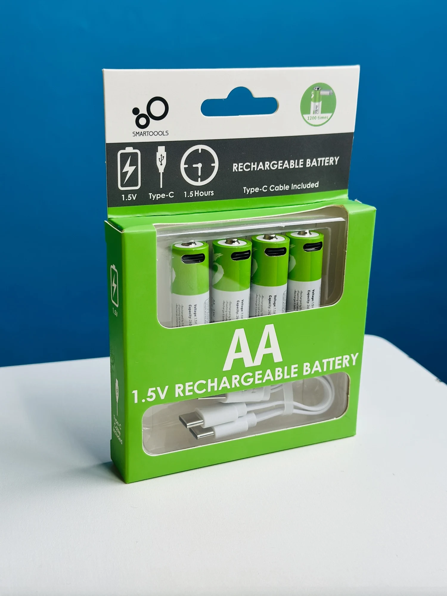SmarToools RB40 AA USB-C Battery — 4 Pack - 48