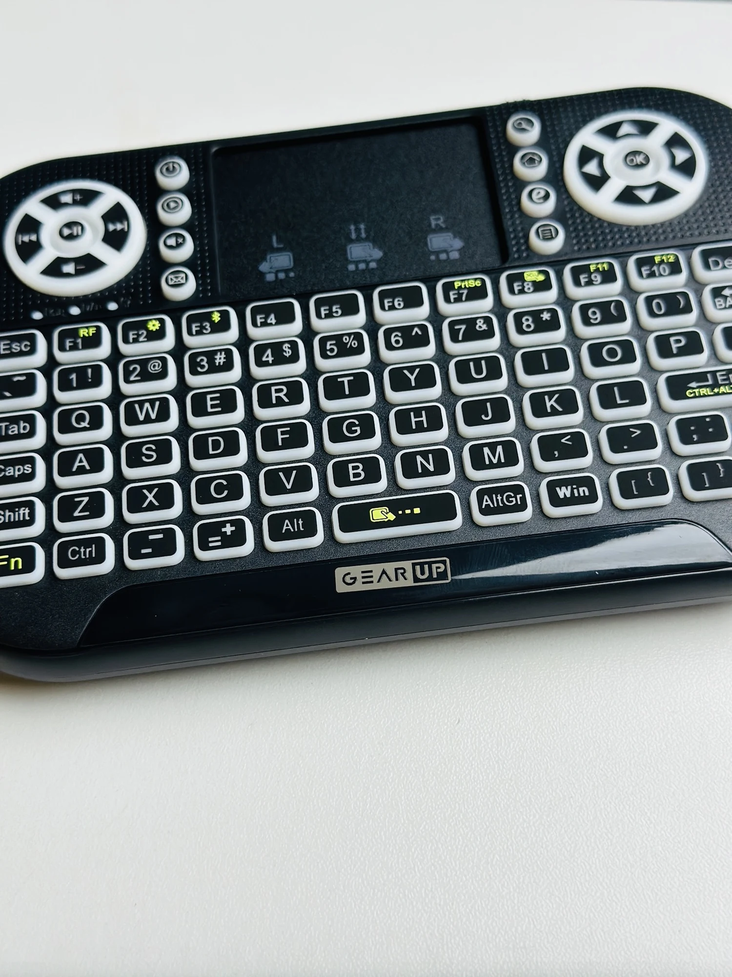 GearUP MK20 2.4GHz + Wireless Dual Mode RGB Backlit Rechargeable Mini Portable Keyboard With Touchpad - 12