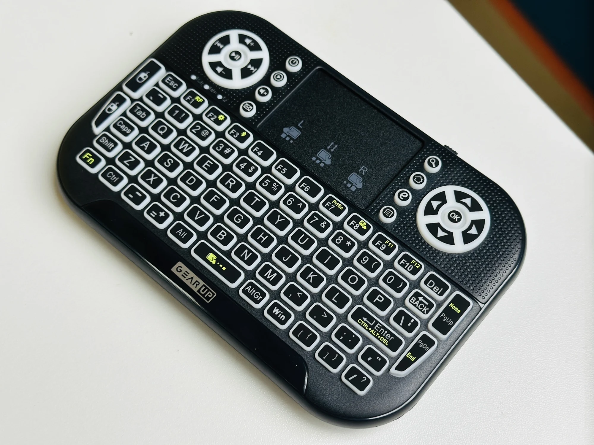 GearUP MK20 2.4GHz + Wireless Dual Mode RGB Backlit Rechargeable Mini Portable Keyboard With Touchpad - 14
