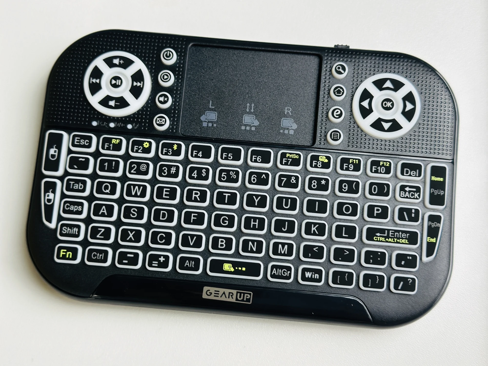 GearUP MK20 2.4GHz + Wireless Dual Mode RGB Backlit Rechargeable Mini Portable Keyboard With Touchpad - 15