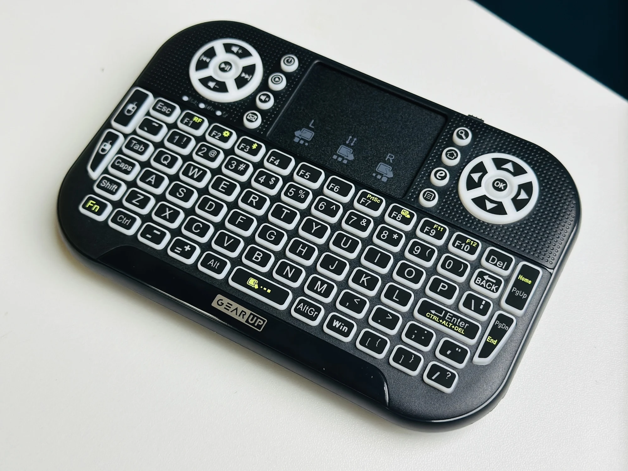 GearUP MK20 2.4GHz + Wireless Dual Mode RGB Backlit Rechargeable Mini Portable Keyboard With Touchpad - 16