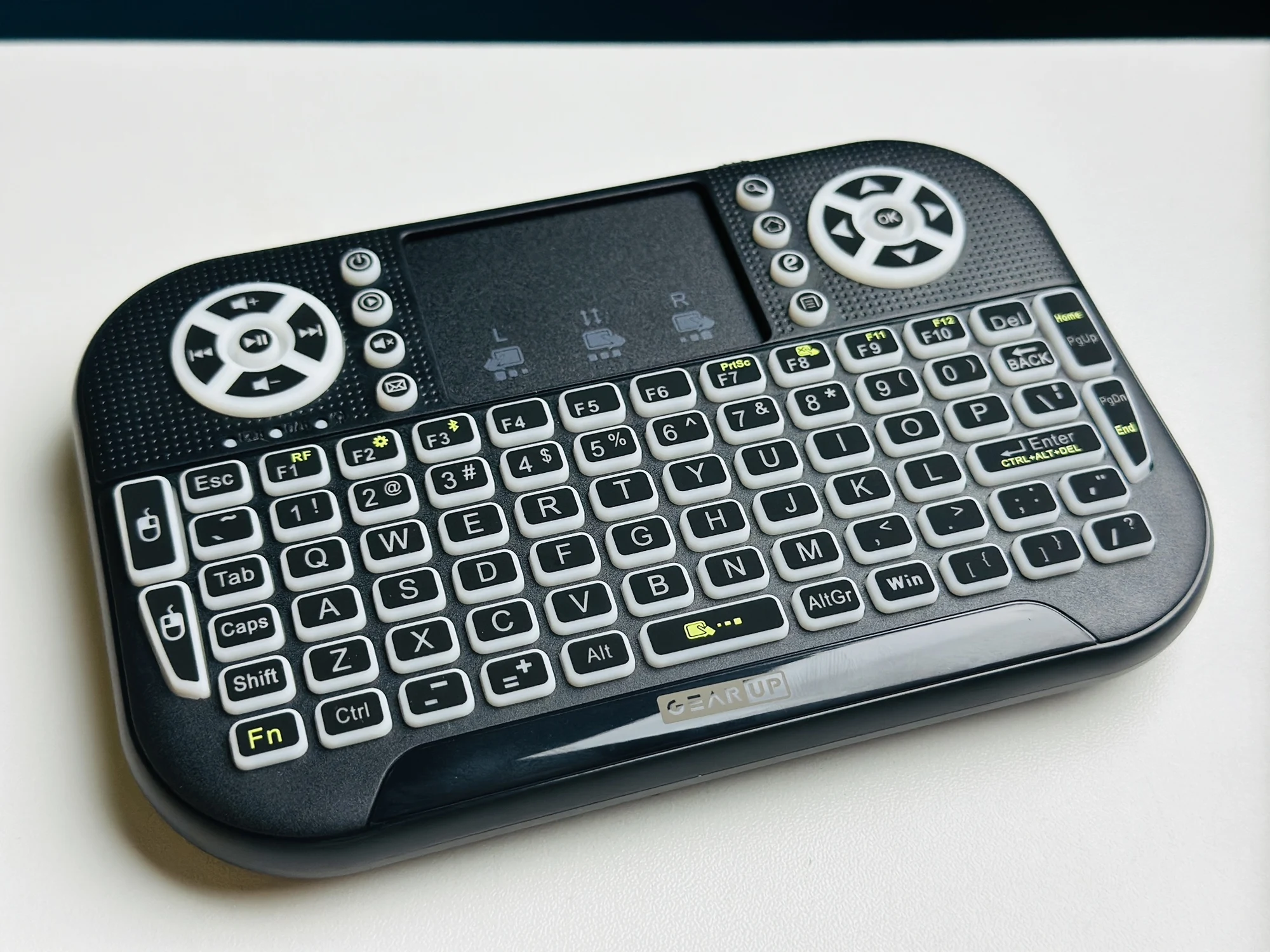 GearUP MK20 2.4GHz + Wireless Dual Mode RGB Backlit Rechargeable Mini Portable Keyboard With Touchpad - 17