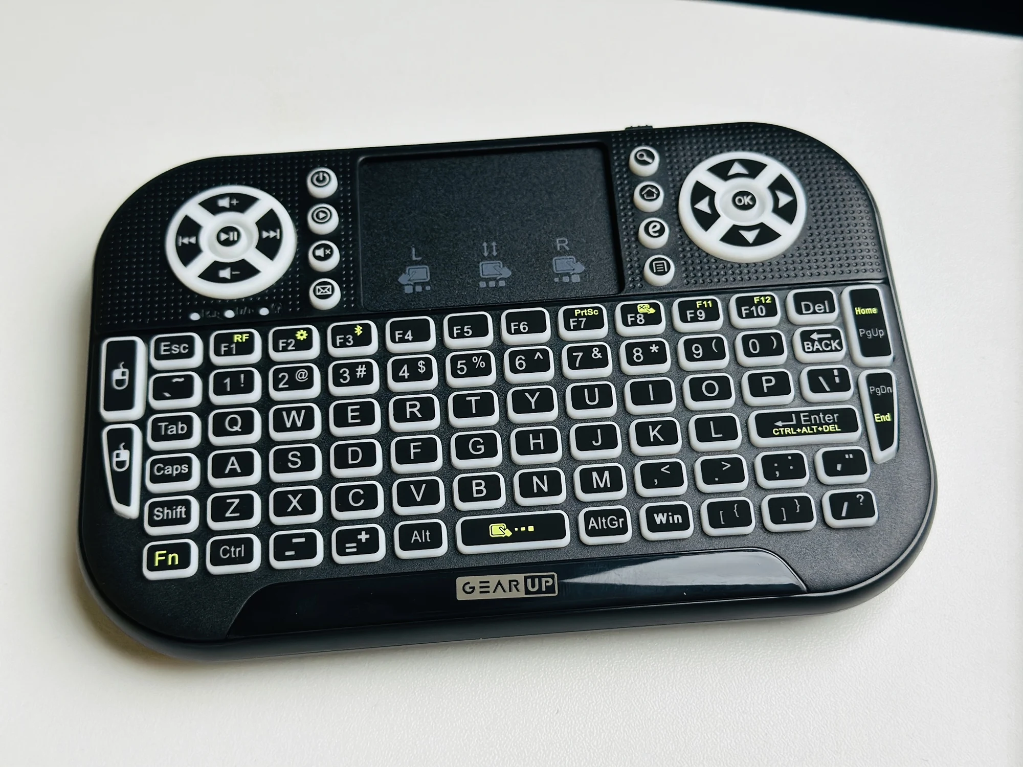 GearUP MK20 2.4GHz + Wireless Dual Mode RGB Backlit Rechargeable Mini Portable Keyboard With Touchpad - 18