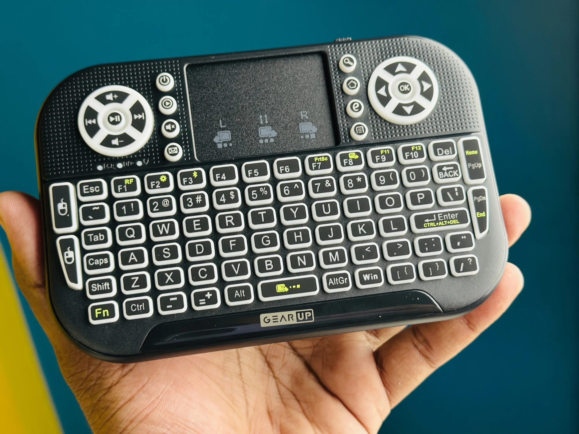 GearUP MK20 2.4GHz + Wireless Dual Mode RGB Backlit Rechargeable Mini Portable Keyboard With Touchpad - 19