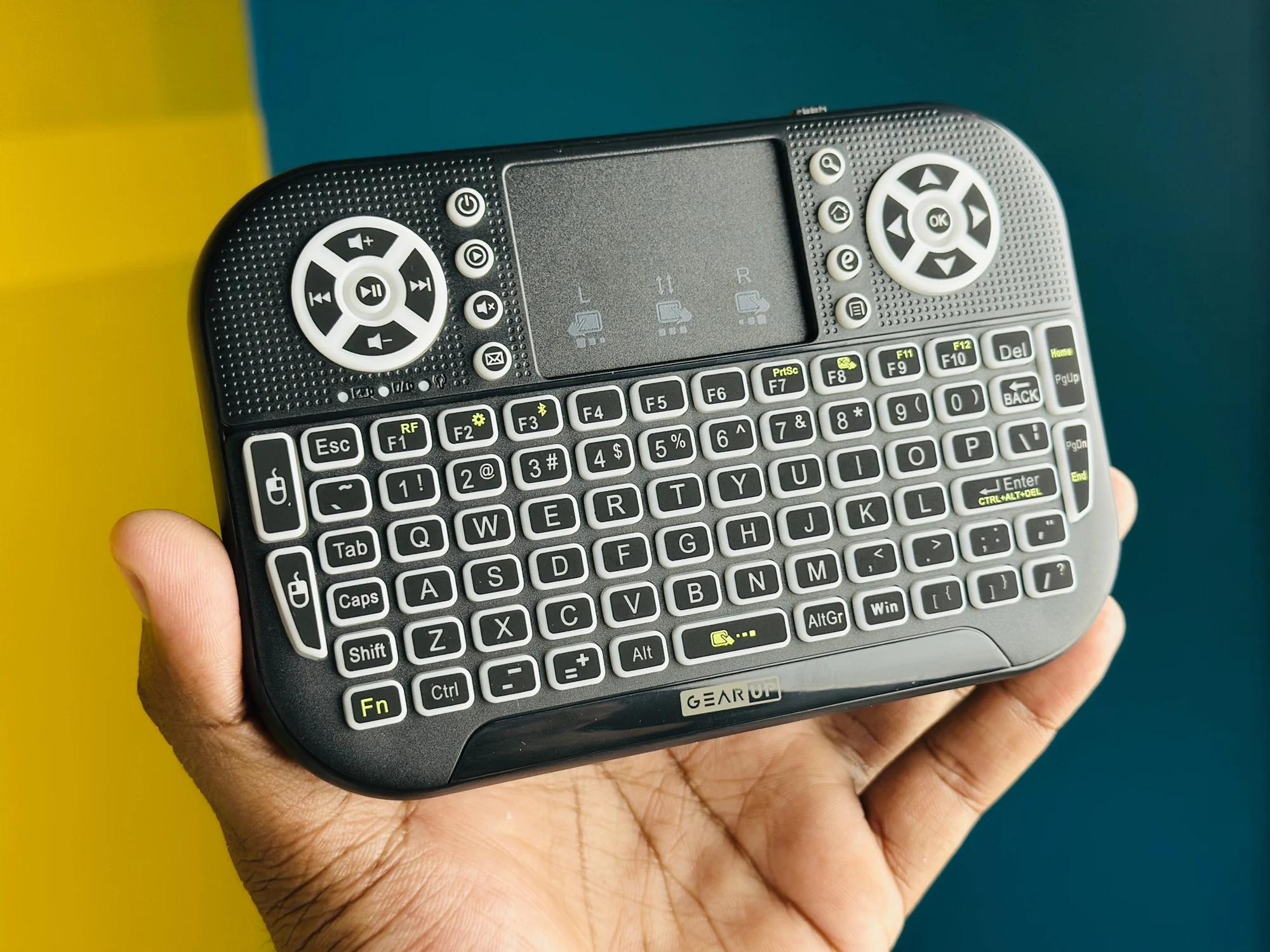GearUP MK20 2.4GHz + Wireless Dual Mode RGB Backlit Rechargeable Mini Portable Keyboard With Touchpad - 23
