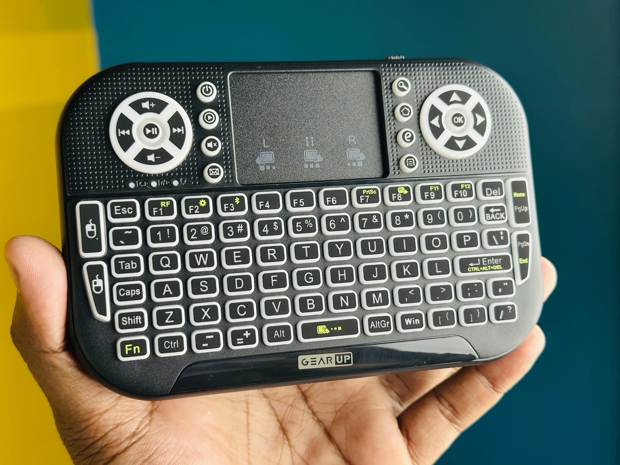 GearUP MK20 2.4GHz + Wireless Dual Mode RGB Backlit Rechargeable Mini Portable Keyboard With Touchpad - 24