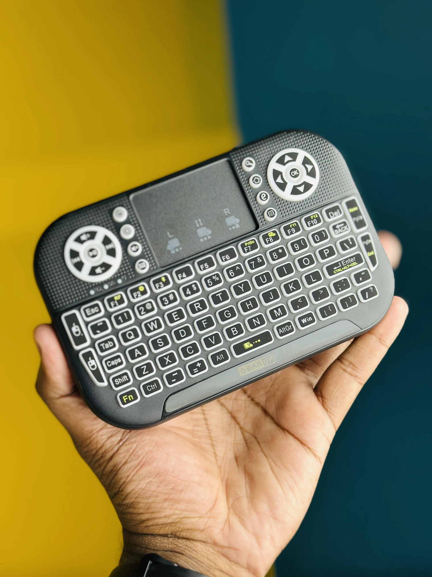 GearUP MK20 2.4GHz + Wireless Dual Mode RGB Backlit Rechargeable Mini Portable Keyboard With Touchpad - 28