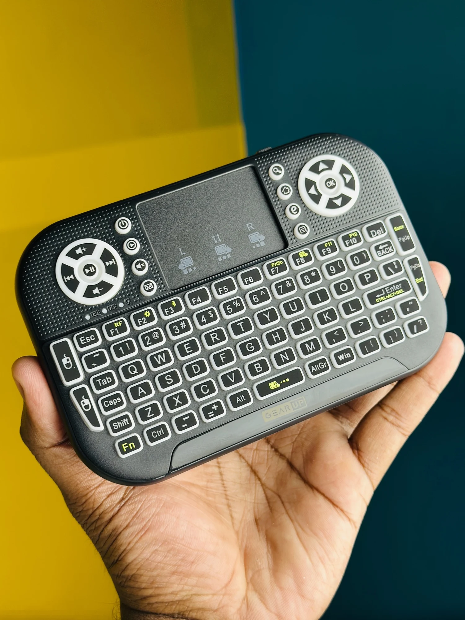 GearUP MK20 2.4GHz + Wireless Dual Mode RGB Backlit Rechargeable Mini Portable Keyboard With Touchpad - 29