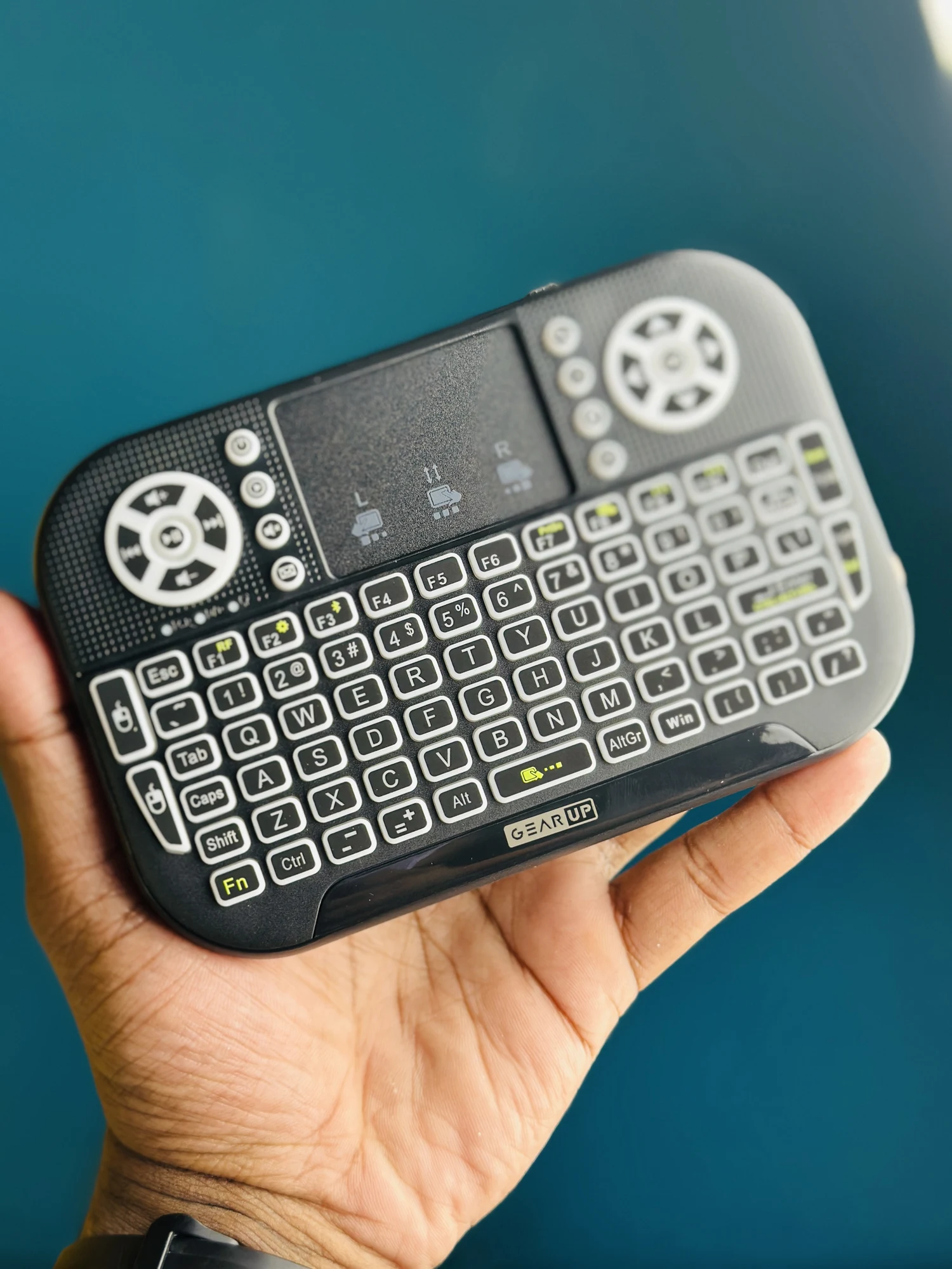 GearUP MK20 2.4GHz + Wireless Dual Mode RGB Backlit Rechargeable Mini Portable Keyboard With Touchpad - 32