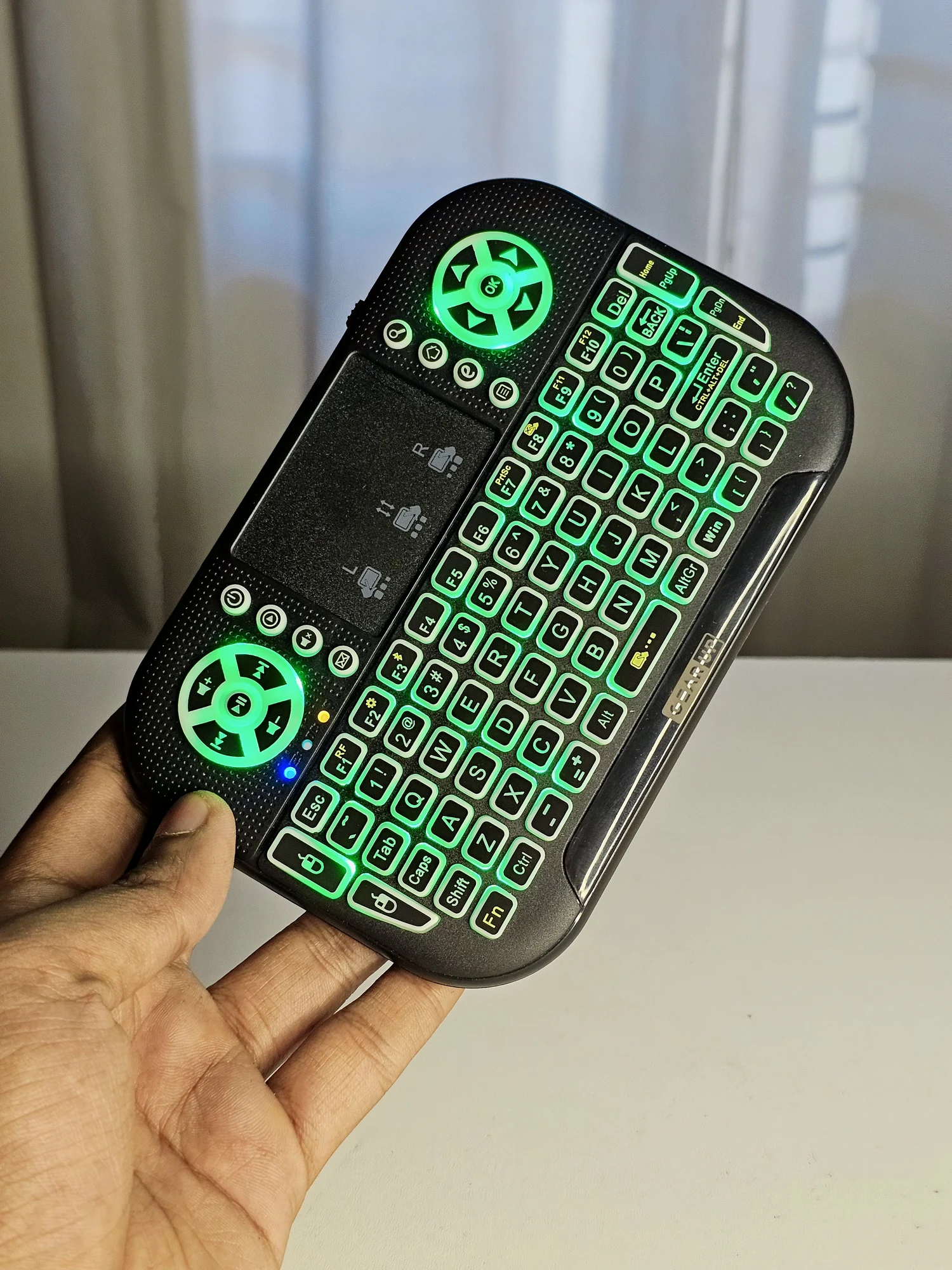GearUP MK20 2.4GHz + Wireless Dual Mode RGB Backlit Rechargeable Mini Portable Keyboard With Touchpad - 35
