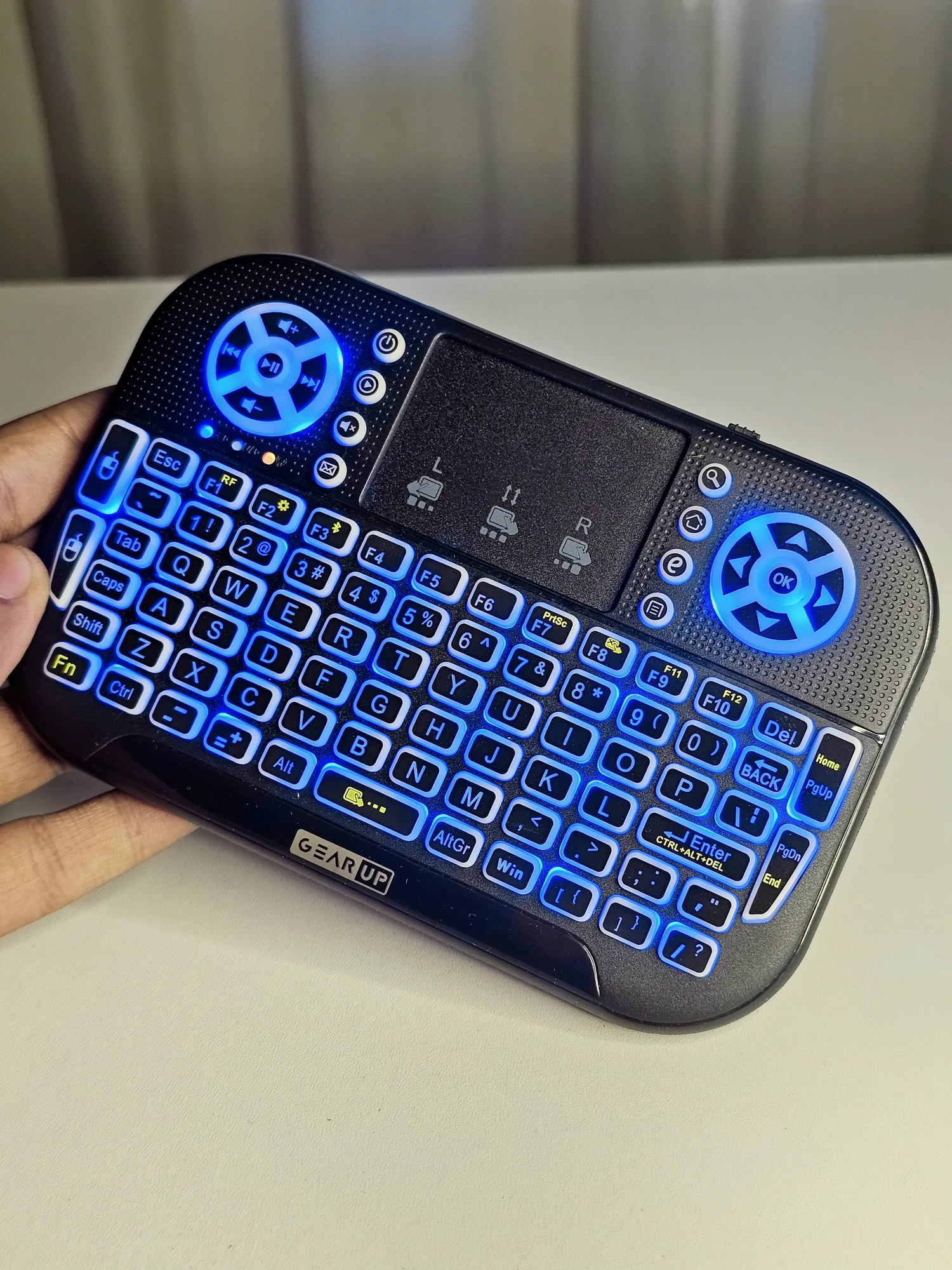 GearUP MK20 2.4GHz + Wireless Dual Mode RGB Backlit Rechargeable Mini Portable Keyboard With Touchpad - 39