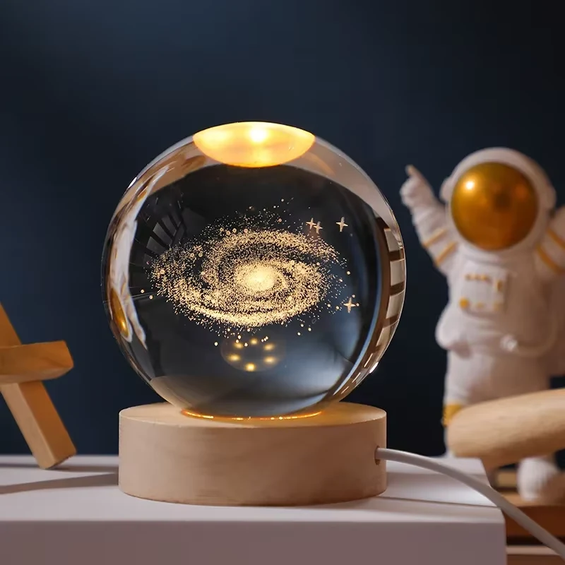 3D Crystal Ball - Galaxy (7 Color Base) - Original in Bangladesh