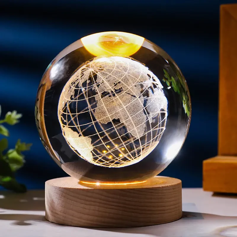 3D Crystal Ball - Globe (7 Color Base) - Original in Bangladesh