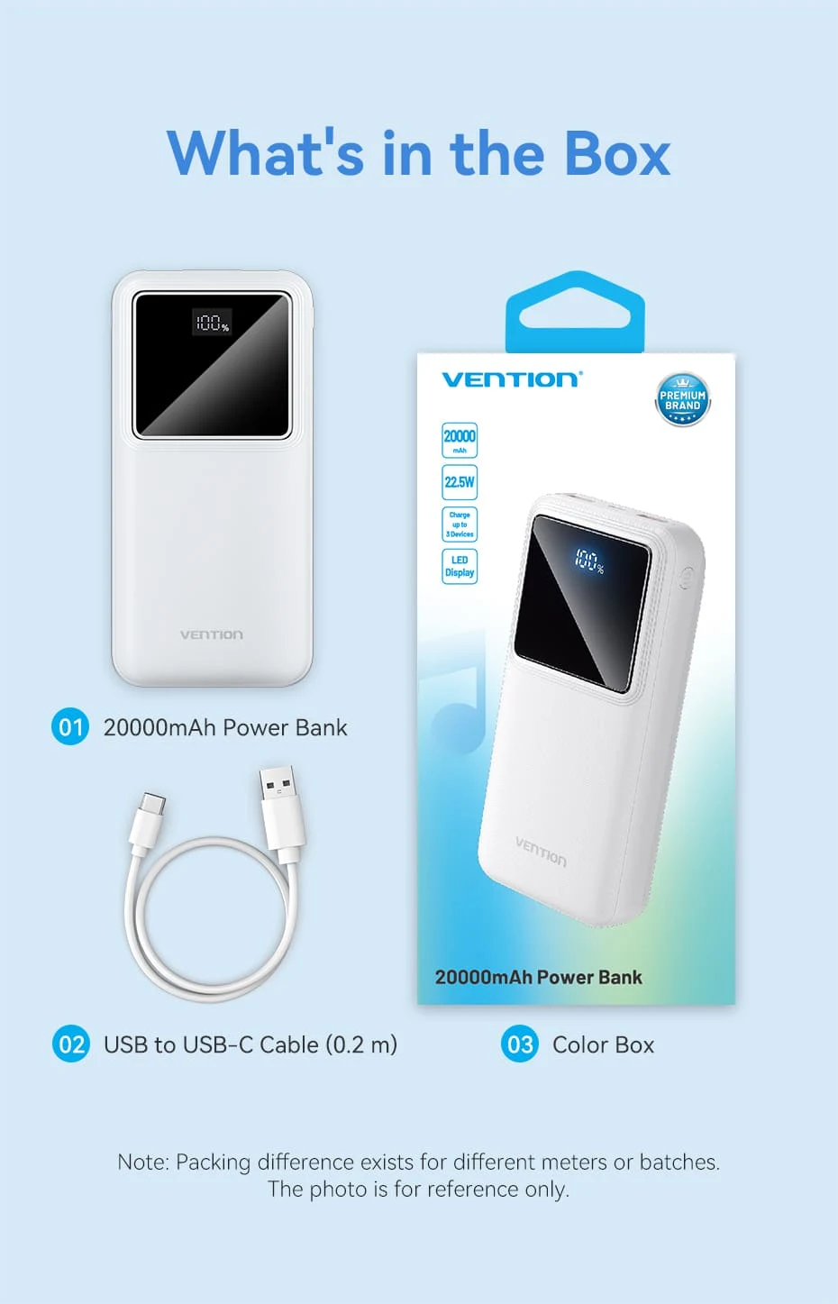 Vention FHLB0 20000mAh Black Power Bank - 2