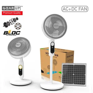 GearUP Premium Rechargeable Stand Fan - Solar Panel Bundle - Original in Bangladesh
