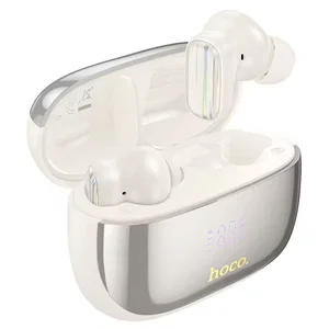 Hoco EQ20 ANC + ENC Earbuds — Milky White - Original in Bangladesh