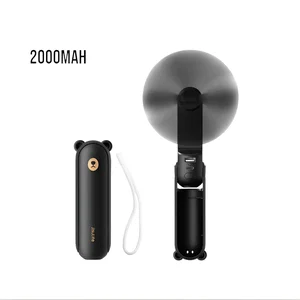JISULIFE F8 Hand Fan 2000mAh - Black - Original in Bangladesh