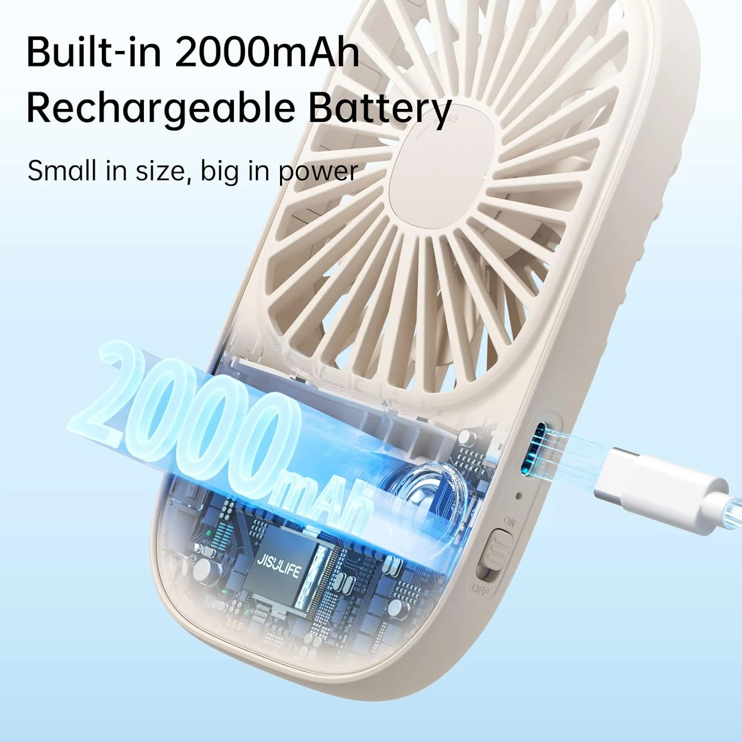 JISULIFE FA49 Handheld Fan 2000mAh - 2