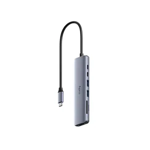 CUDY UH407 7-In-1 HDMI SD/TF 4K USB-C Hub - Original in Bangladesh