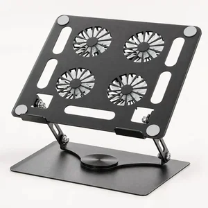 YL-912 Ergonomic Quad-Fan 360° Rotating Laptop Cooler Stand